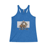 The Bulldogzer Women's Tri-Blend Racerback Tank