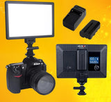 Portable Bi-Color Slim LED Light + Battery + Charger | With LCD Display!